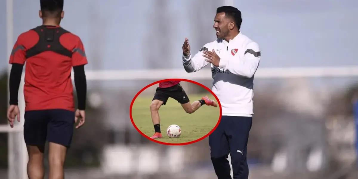 Tévez entrena