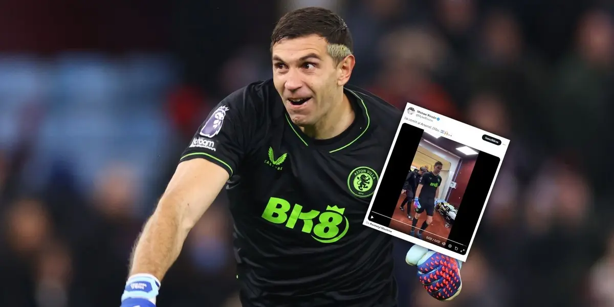 El Aston Villa venció 1-0 al líder, Arsenal, y el campeón del mundo festejó a lo Dibu.