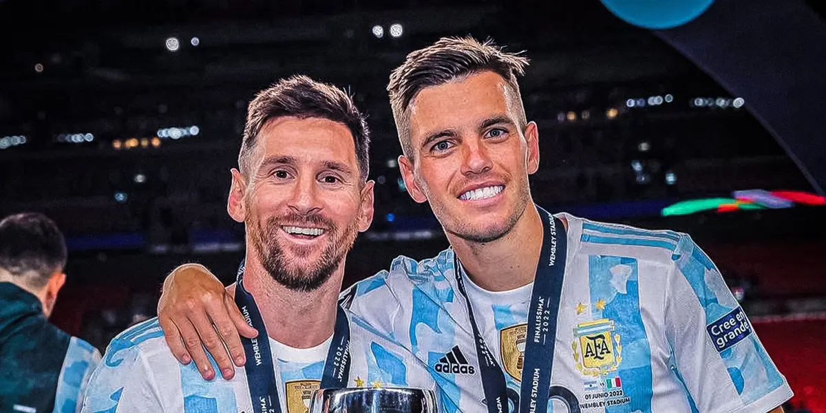Giovani Lo Celso y Lionel Messi