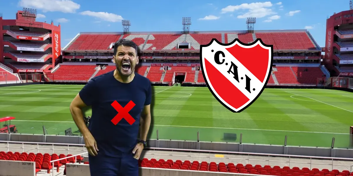 El estadio de Independiente, con Larcamón dando indicaciones (edición).