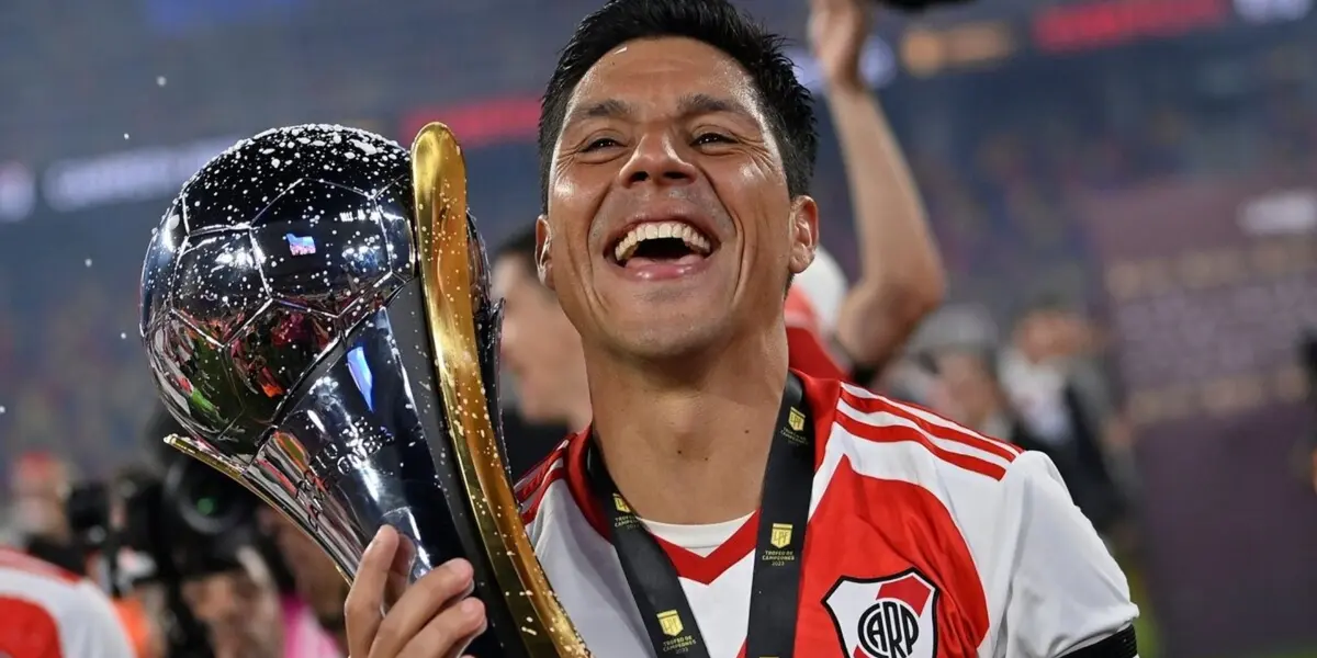 El ex jugador de River estuvo en el Estadio Monumental el miércoles.