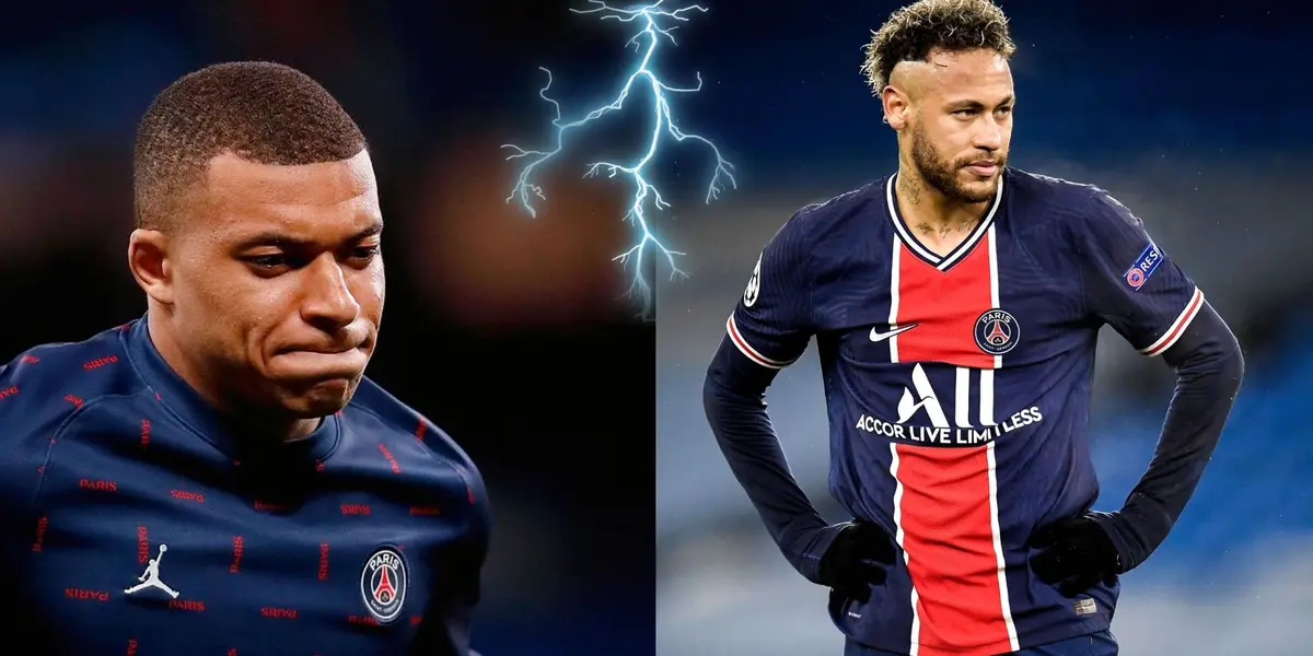 El vestuario del PSG no es de lo mejor ante el distanciamiento del francés y el brasileño. 