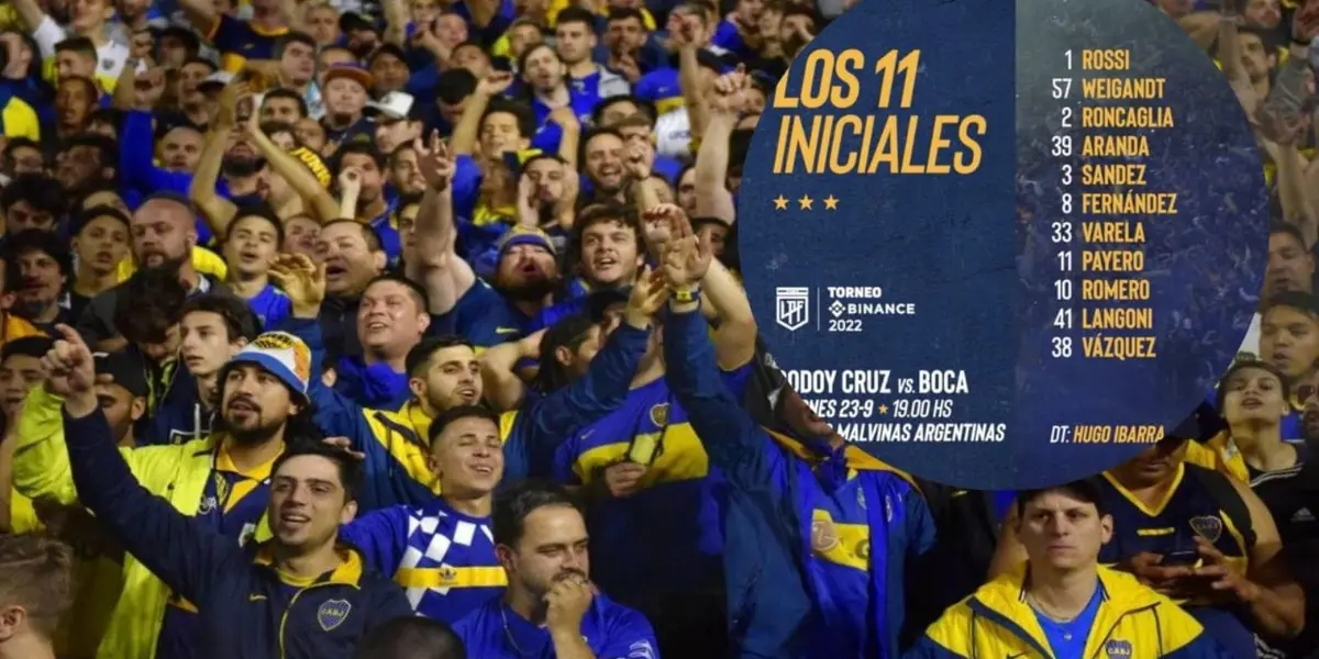 En el encuentro que Boca Juniors está disputando ante Godoy Cruz, un dato en el once titular enloqueció a todos.