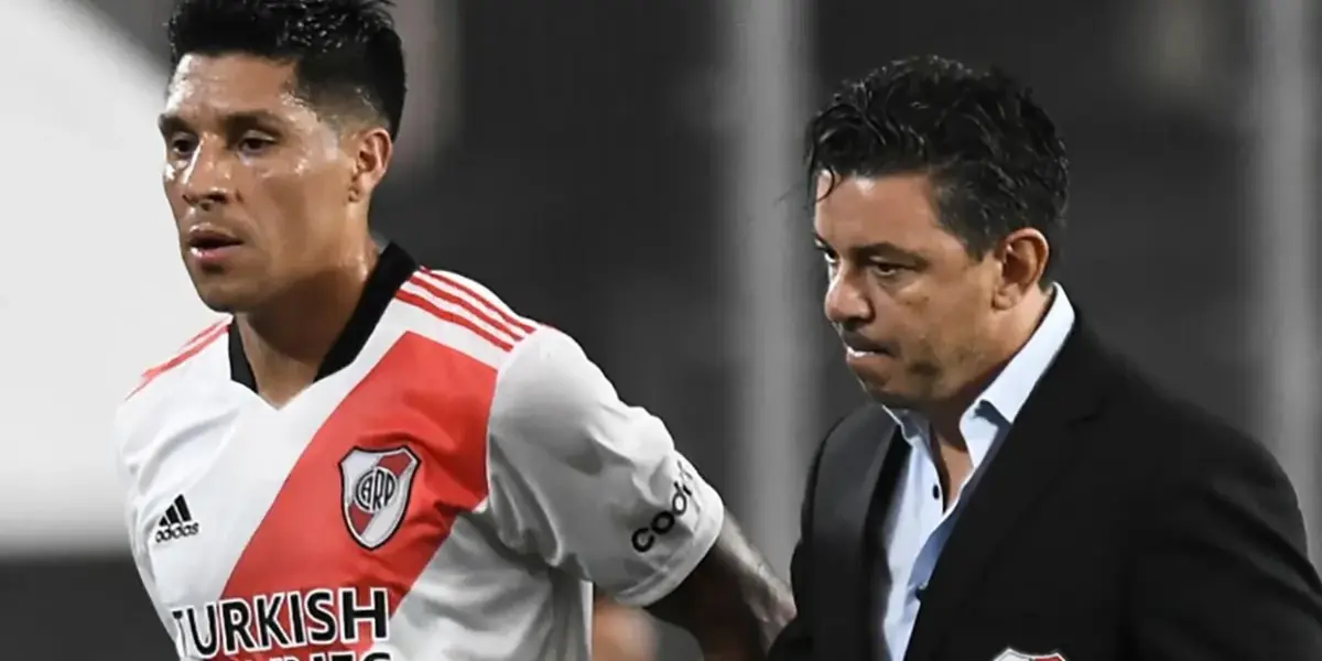 Enzo Pérez y Marcelo Gallardo en River.