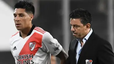 Enzo Pérez y Marcelo Gallardo en River.