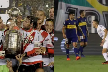 Fue campeón de América con River Plate y ahora le dedicó una canción a Boca Juniors por la eliminación ante Santos.