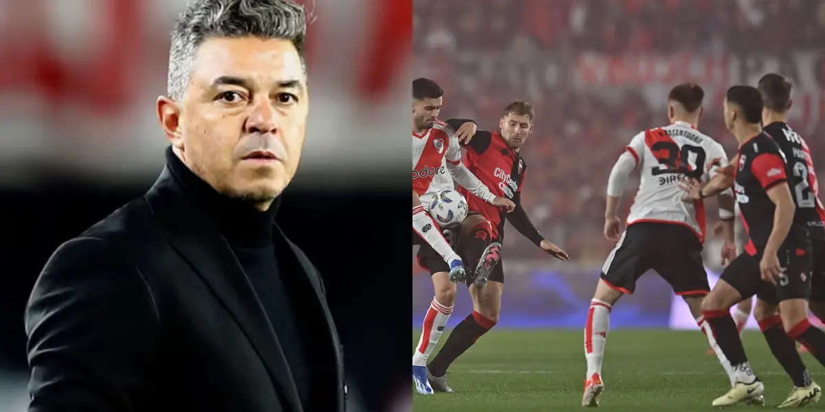 Gallardo en River ante Newell's Old Boys.