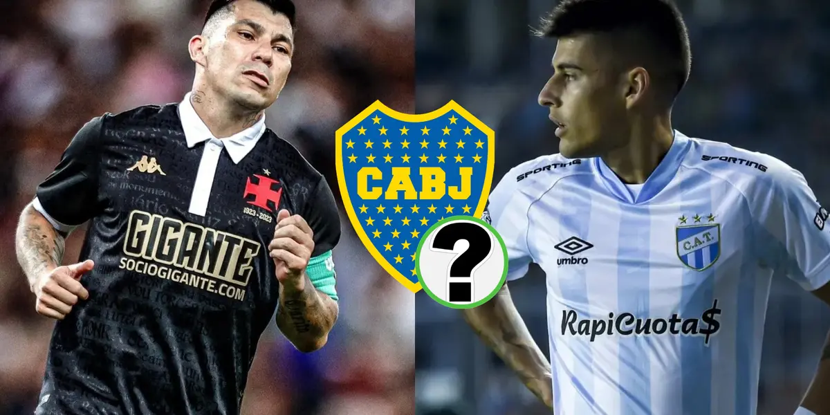 Gary Medel y Joaquín Pereyra, con la camiseta de sus respectivos equipos.