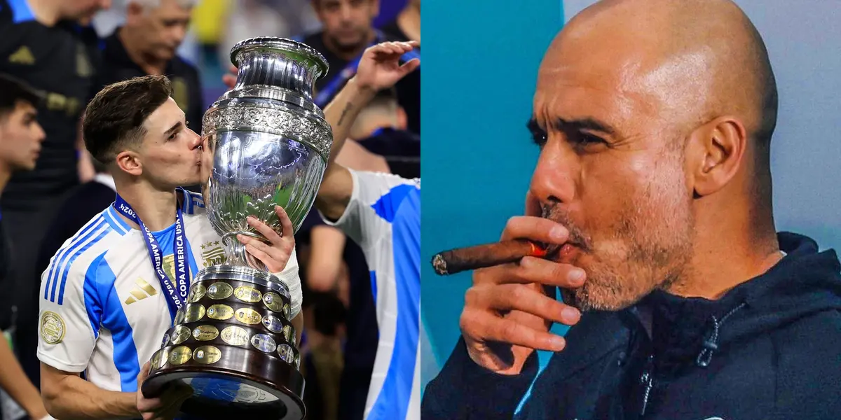 Guardiola y Julián Álvarez