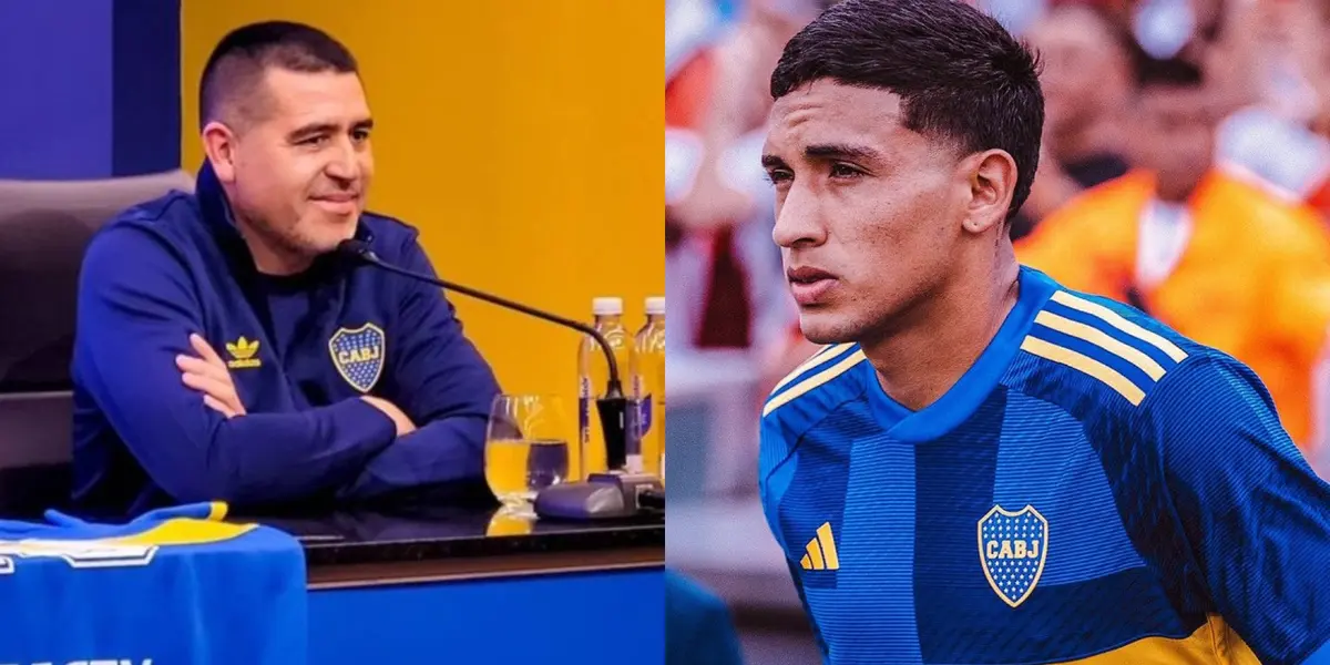 Juan Román Riquelme y Ezequiel Fernández 