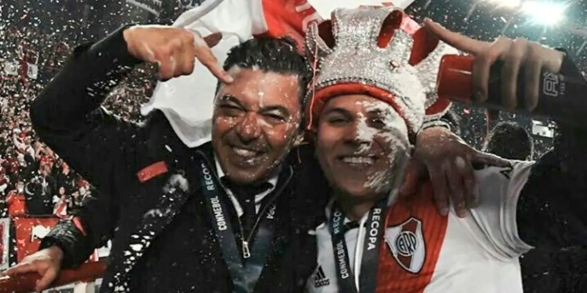 Juanfer Quintero y Marcelo Gallardo