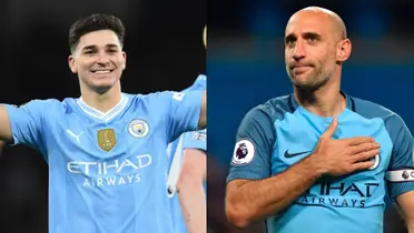 Julián Álvarez podría ser ídolo del City según Zabaleta