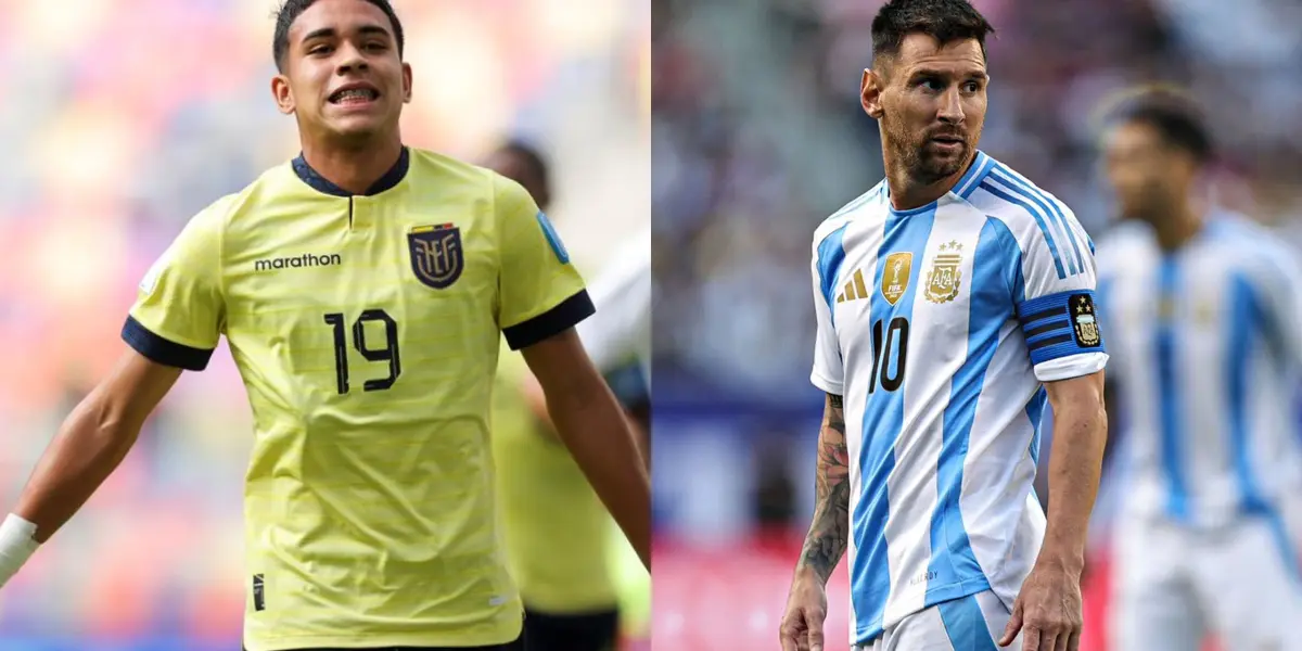 Kendry Páez en Ecuador y Lionel Messi con Argentina (2024).