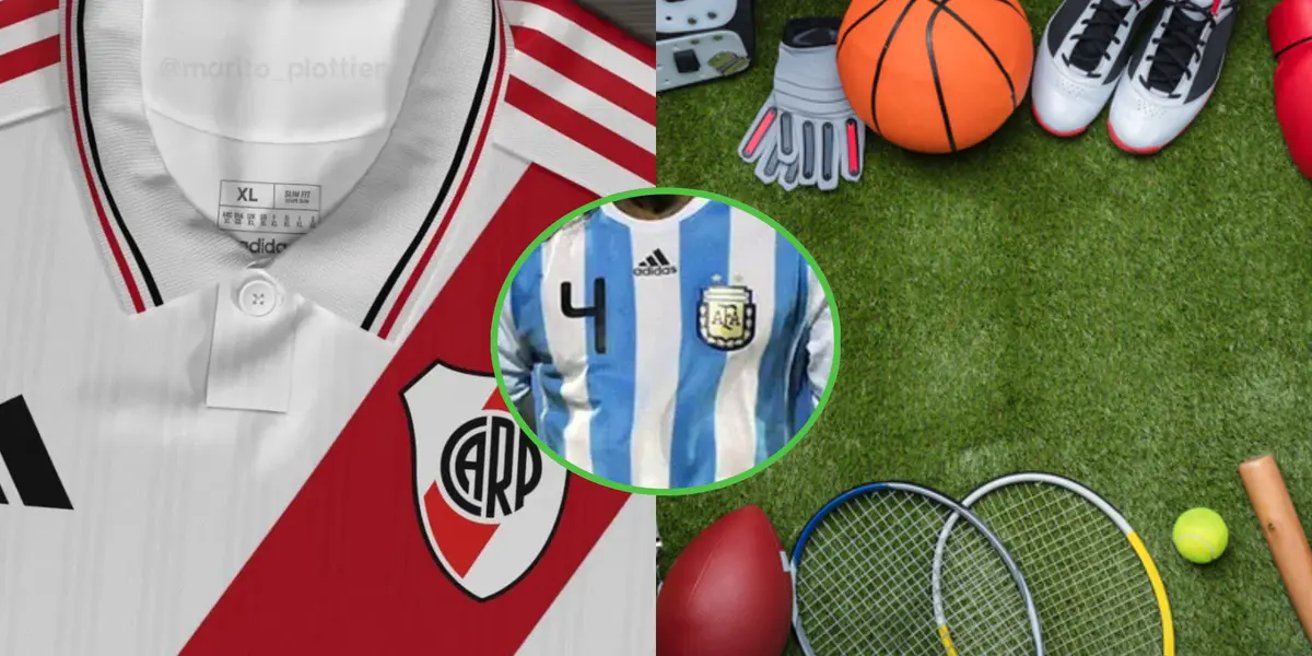 La camiseta de River de la siguiente temporada, y elementos de otros deportes.