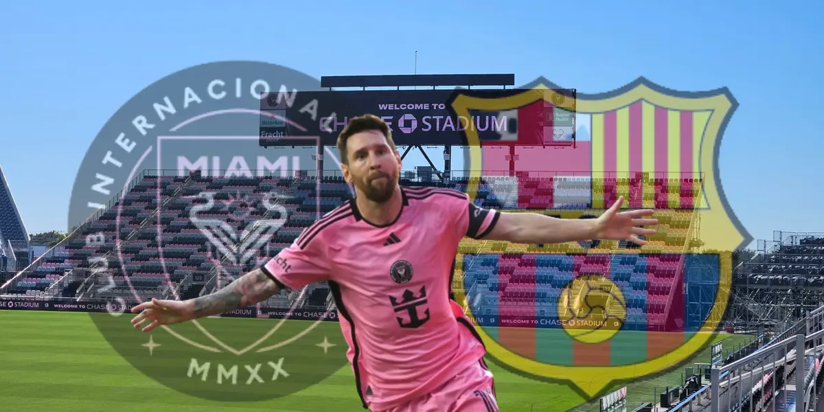 Lionel Messi festejando un gol con Inter Miami.