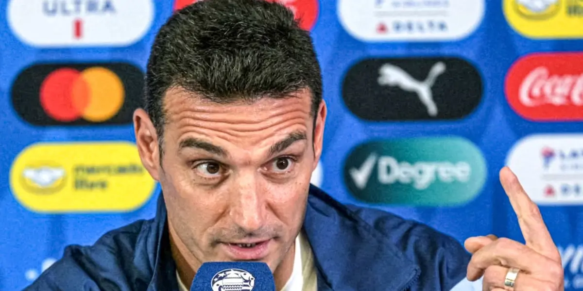 Lionel Scaloni en conferencia de prensa