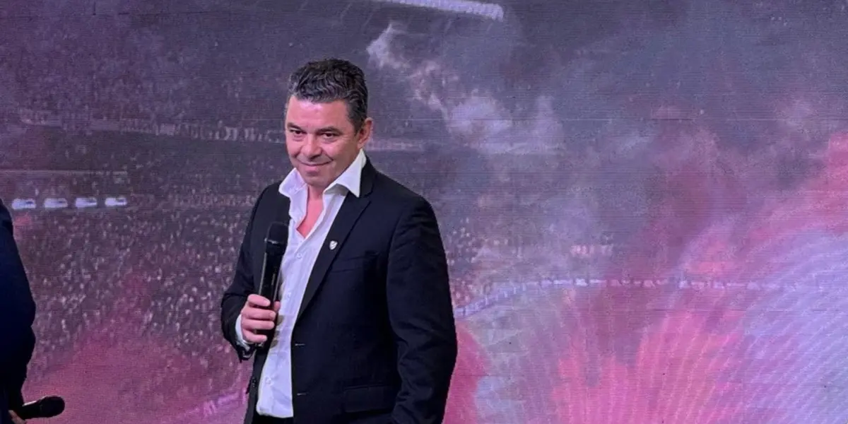 Marcelo Gallardo en conferencia de prensa.