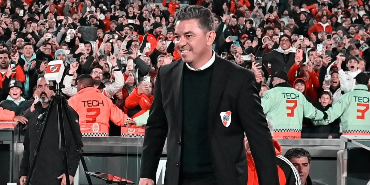 Marcelo Gallardo en el Estadio Monumental 