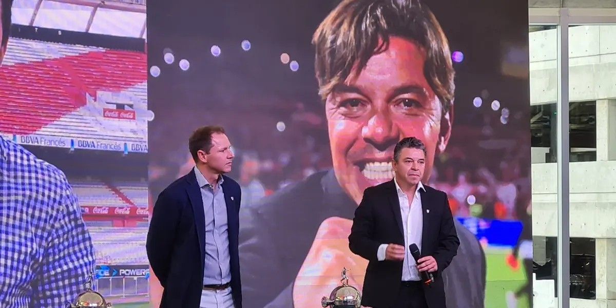 Marcelo Gallardo junto a Jorge Brito.