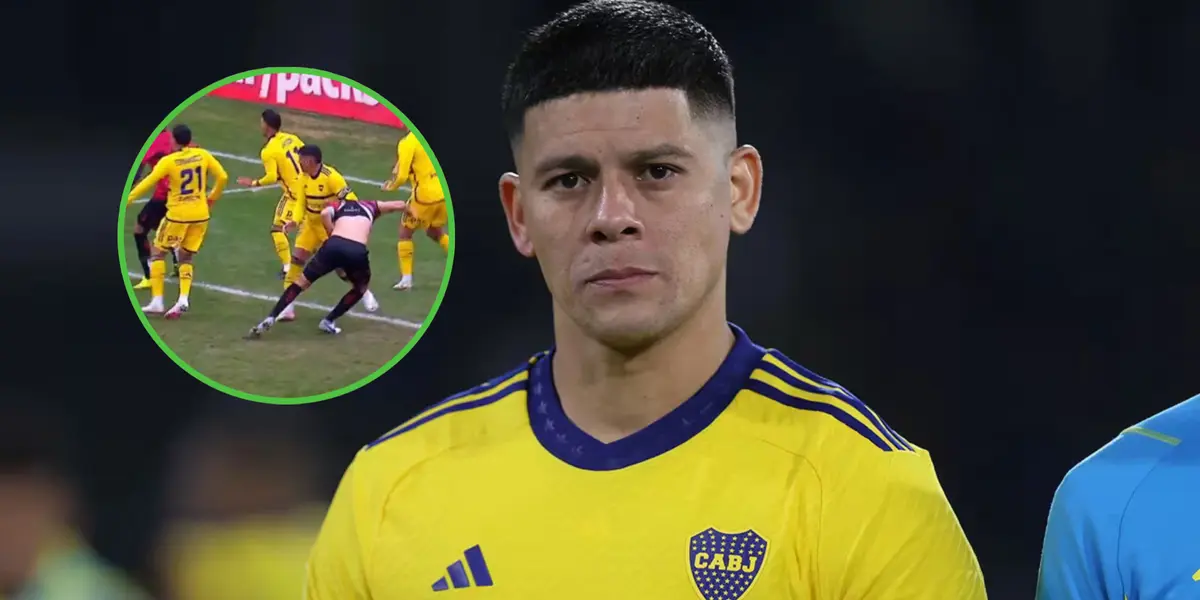 (VIDEO) Siempre al límite, las acciones de Marcos Rojo que dejaron a Boca con 10