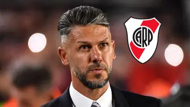 Martín Demichelis durante un partido de River.