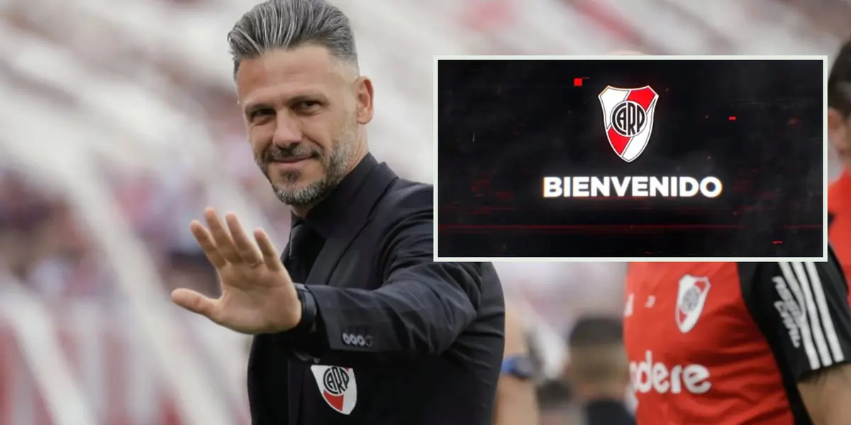 Martín Demichelis saluda durante un partido de River Plate.