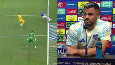 Sergio Romero en conferencia de prensa tras la eliminación de Boca ante Cruzeiro.