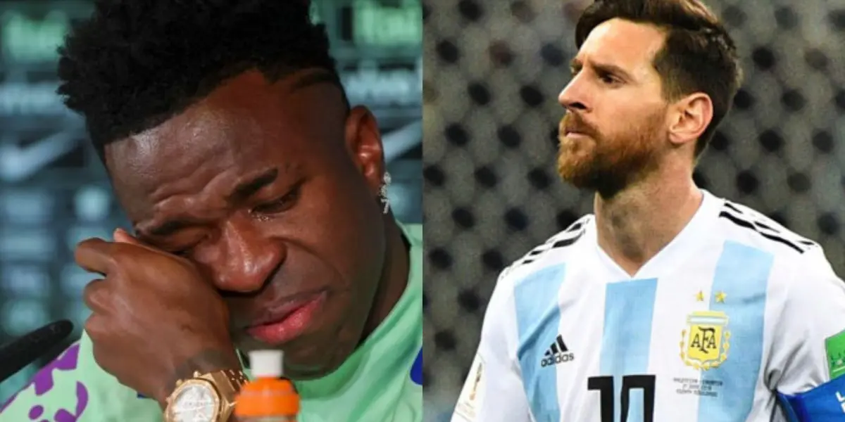 Vinicius Jr y Lionel Messi 