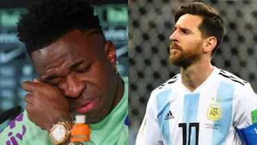 Vinicius Jr y Lionel Messi 